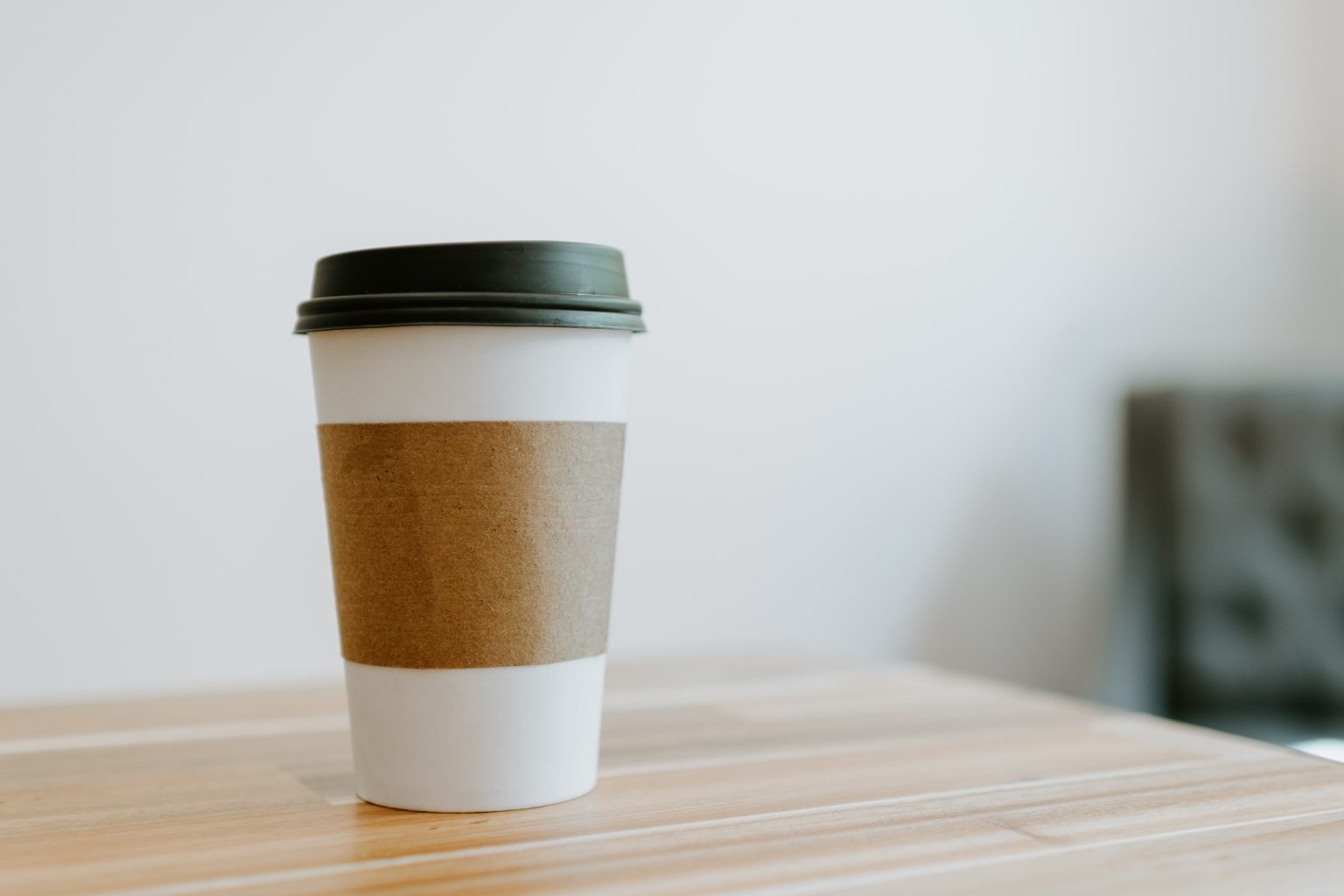 coffee cup brown sleeve made out of uncoated SBS