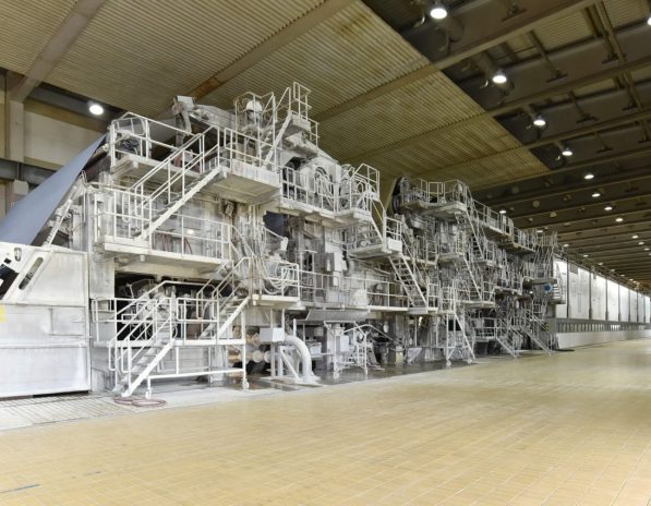 a large paper mill machine stock