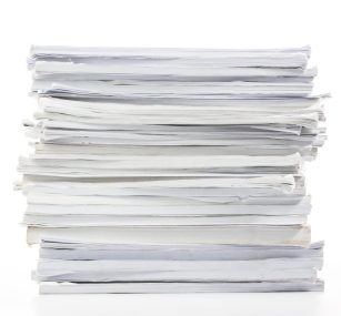 sorted office paper